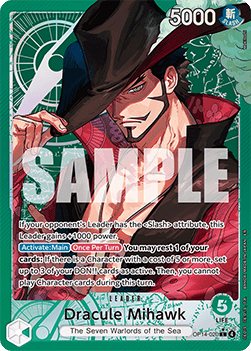 Dracule Mihawk (Alternate Art) - The Azure Sea's Seven (OP14-020)