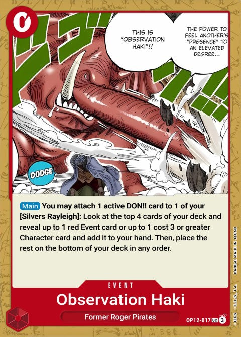 Color of Observation Haki - Legacy of the Master (OP12-017)
