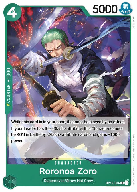Roronoa Zoro - Legacy of the Master (OP12-036)