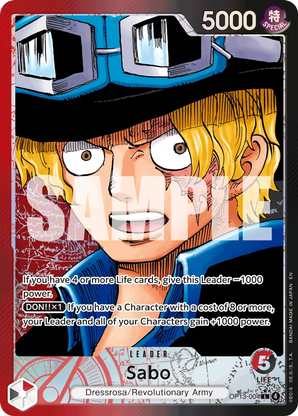 Sabo (Alternate Art) - Carrying On His Will (OP13-004)
