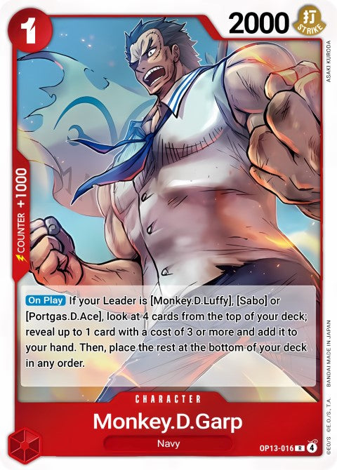 Monkey D Garp - Carrying On His Will (OP13-016)