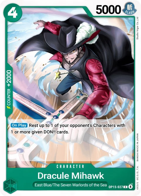 Dracule Mihawk (OP15-027) - Adventure on Kami's Island (OP15-EB04)