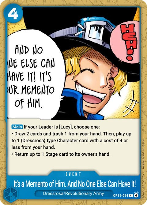 And No One Else Can Have It! It's Our Memento of Him (OP15-054) - Adventure on Kami's Island (OP15-EB04)