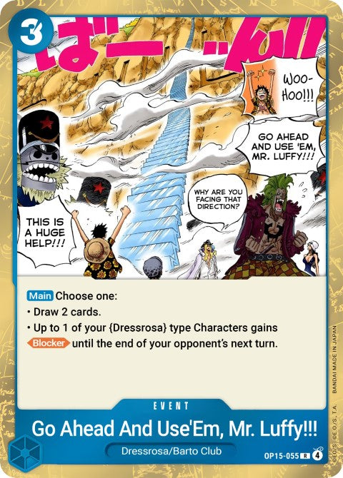 Go Ahead and Use 'Em, Mr. Luffy!!! (OP15-055) - Adventure on Kami's Island (OP15-EB04)