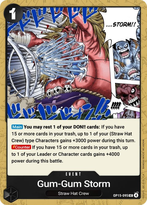 Gum-Gum Storm (OP15-095) - Adventure on Kami's Island (OP15-EB04)
