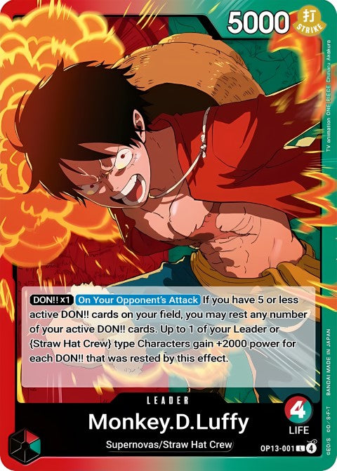 Monkey D Luffy - Carrying On His Will (OP13-001)