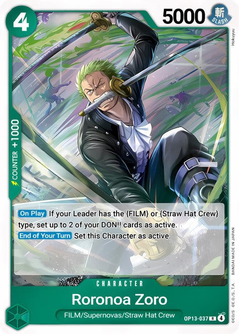 Roronoa Zoro - Carrying On His Will (OP13-037)