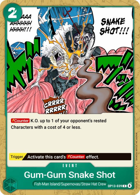 Gum-Gum Snake Shot - Carrying On His Will (OP13-039)