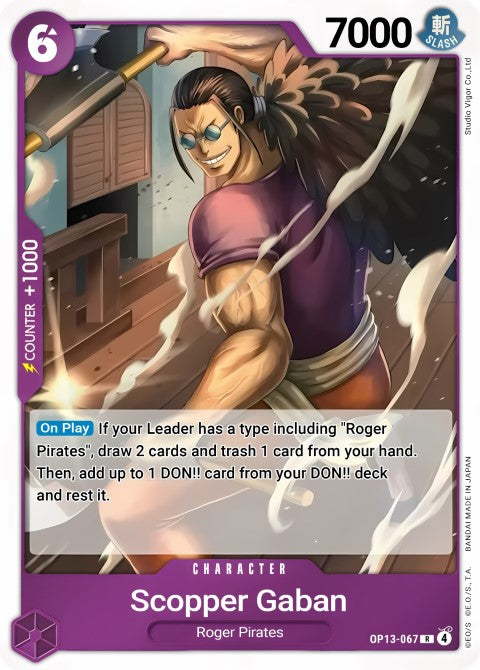 Scopper Gaban - Carrying On His Will (OP13-067)