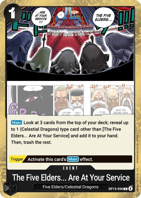 The Five Elders Are at Your Service - Carrying On His Will (OP13-096)