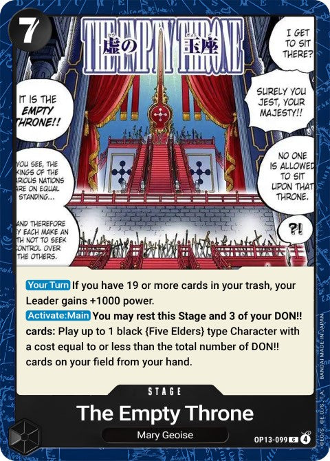 The Empty Throne - Carrying On His Will (OP13-099)