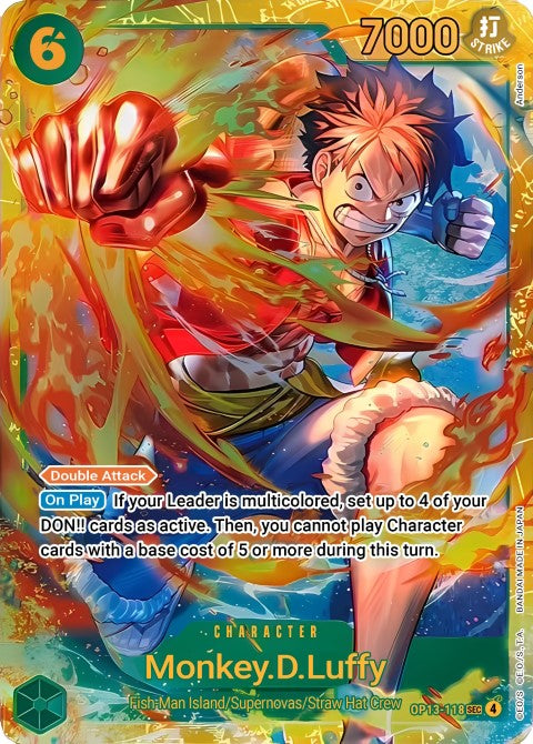Monkey D Luffy - Carrying On His Will (OP13-118)
