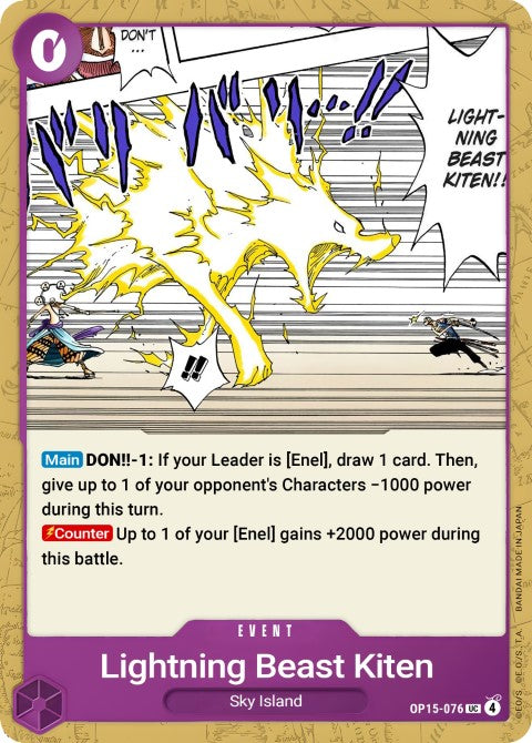 Lightning Beast Kiten (OP15-076) - Adventure on Kami's Island (OP15-EB04)